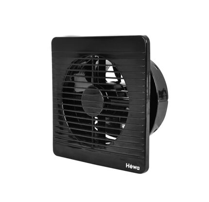 HEWA Onyx 6 inch 150mm Ventilation Exhaust Fan 2 year warranty (Black)
